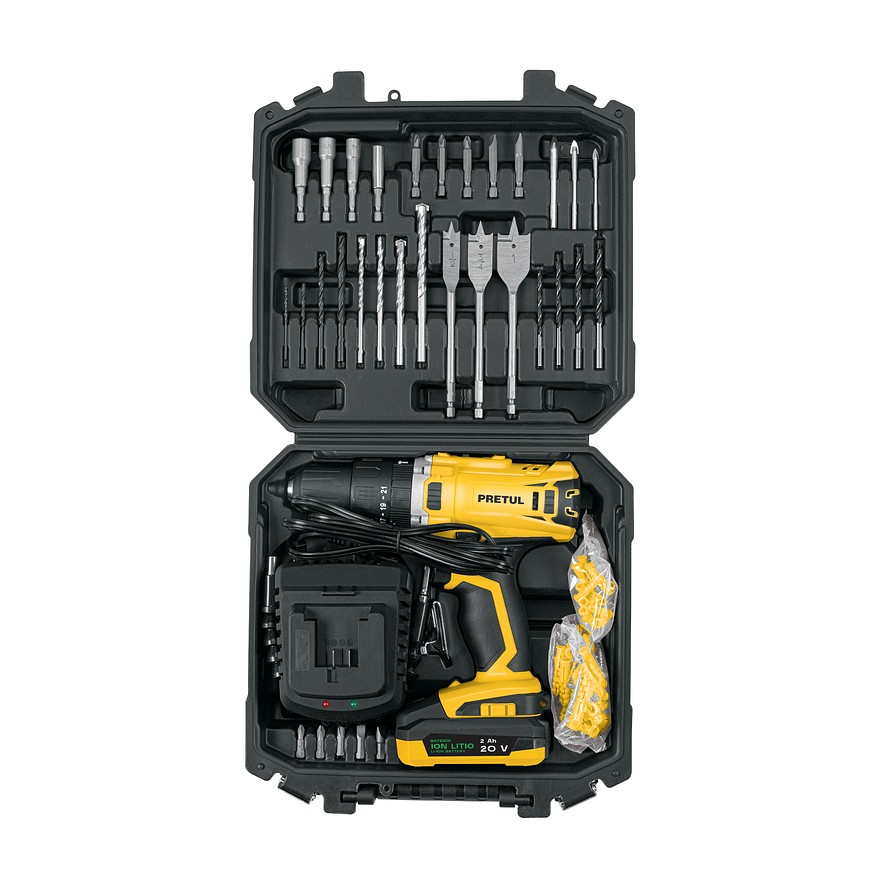 Kit Taladro Percutor Pretul 29000, 1/2