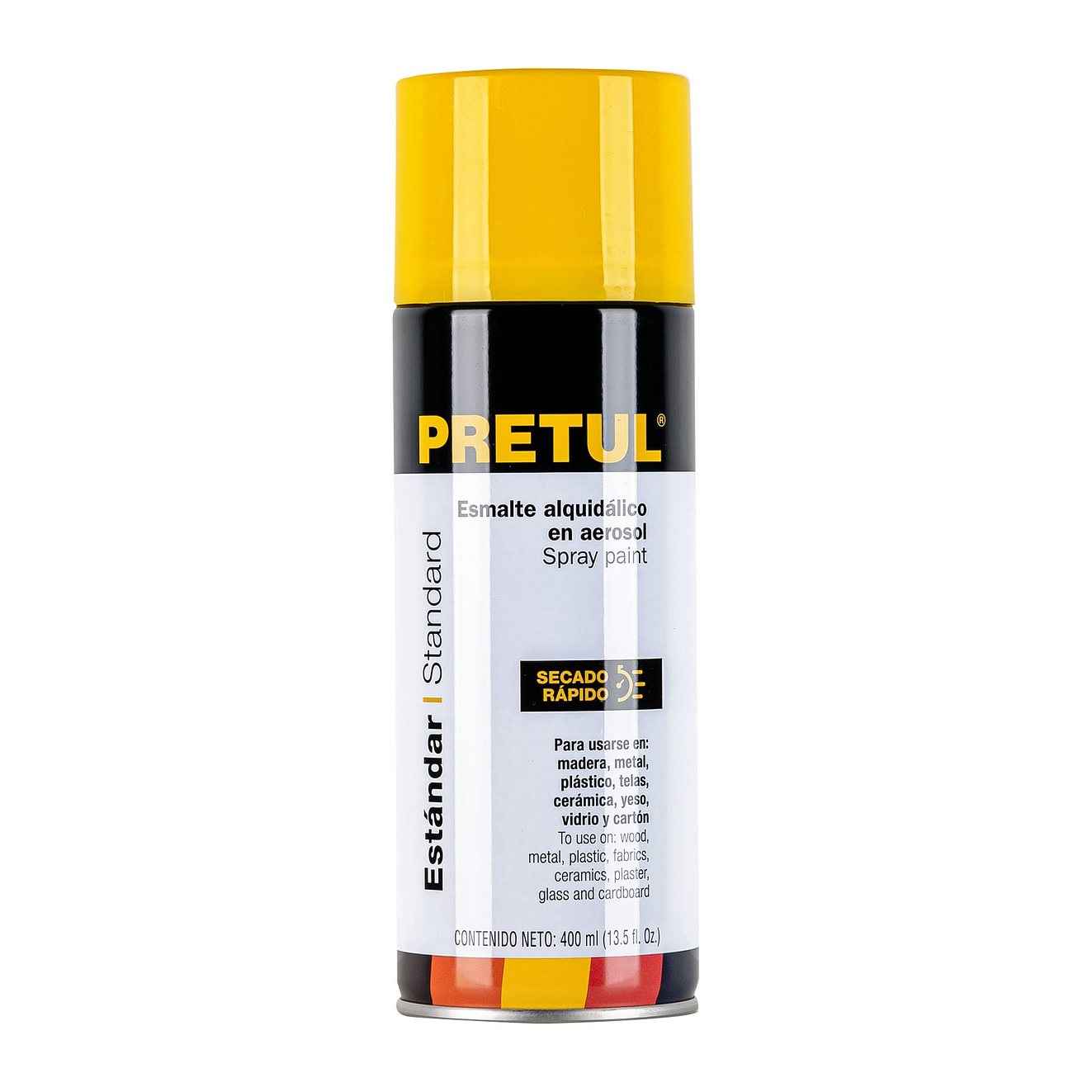 Pintura en Aerosol Pretul 27003, Amarillo Canario, 400 ml