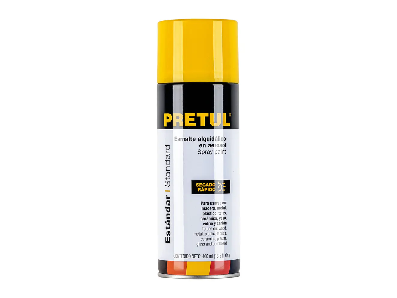 Pintura en Aerosol Pretul 27003, Amarillo Canario, 400 ml - Envío a todo Colombia | aztools.co