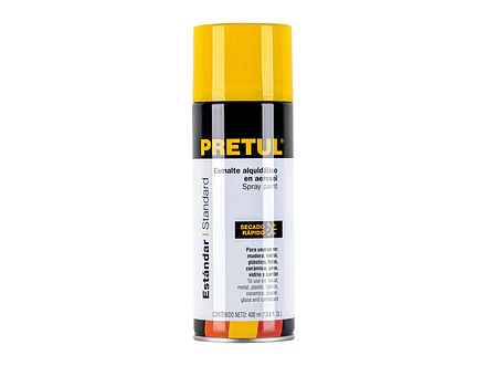 Pintura en Aerosol Pretul 27003, Amarillo Canario, 400 ml - Envío a todo Colombia | aztools.co