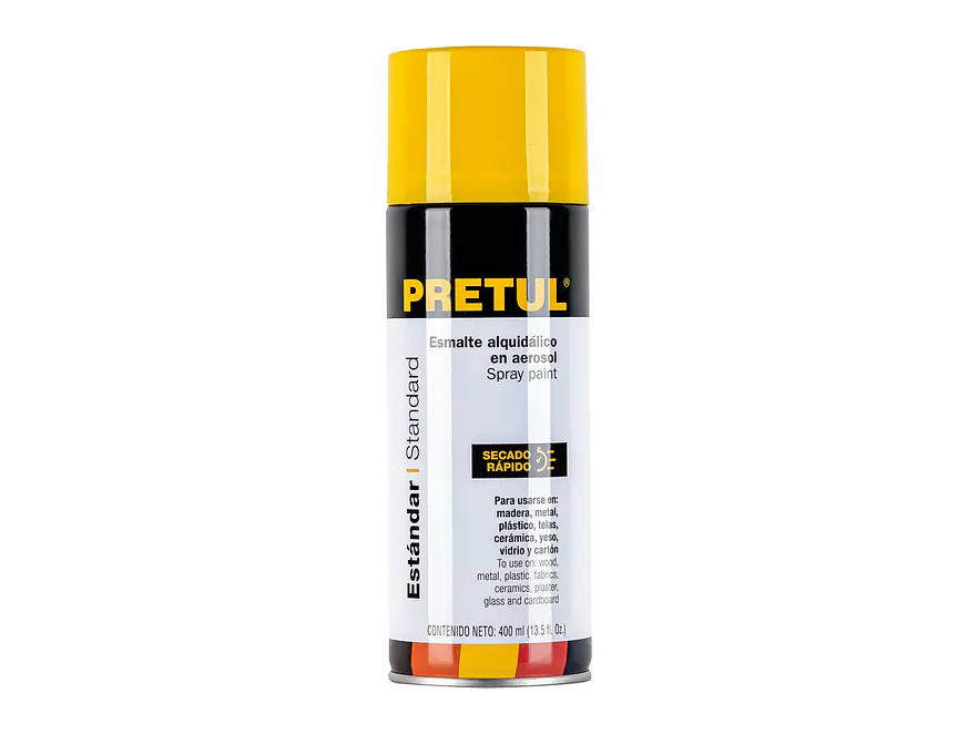 Pintura en Aerosol Pretul 27003, Amarillo Canario, 400 ml - Envío a todo Colombia | aztools.co
