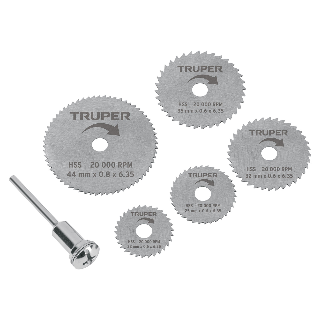 Juego de 5 Minidiscos Sierra Truper 102328, para Moto Tool 1