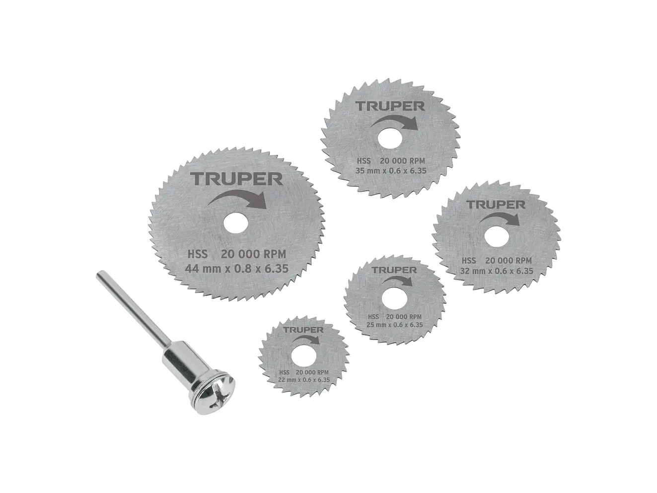 Juego de 5 Minidiscos Sierra Truper 102328, para Moto Tool - Foto 1 | aztools.co