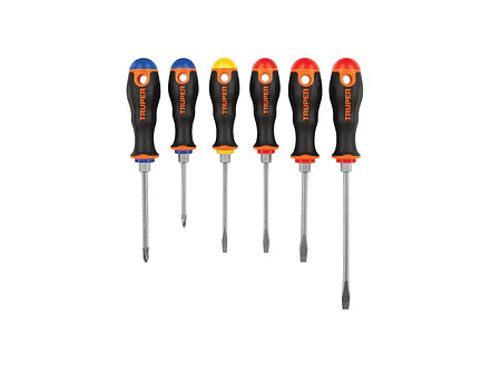 Juego de 6 Destornilladores Truper 19621, con Mango Comfort Grip - Foto 1 | aztools.co