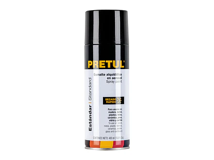 Pintura en Aerosol Pretul 27183, Negro Satín 400 ml - Envío a todo Colombia | aztools.co