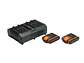 Combo Cargador Dual Truper 103377, 20 V, con 2 Baterías de 2 Ah - Miniatura 1 | aztools.co