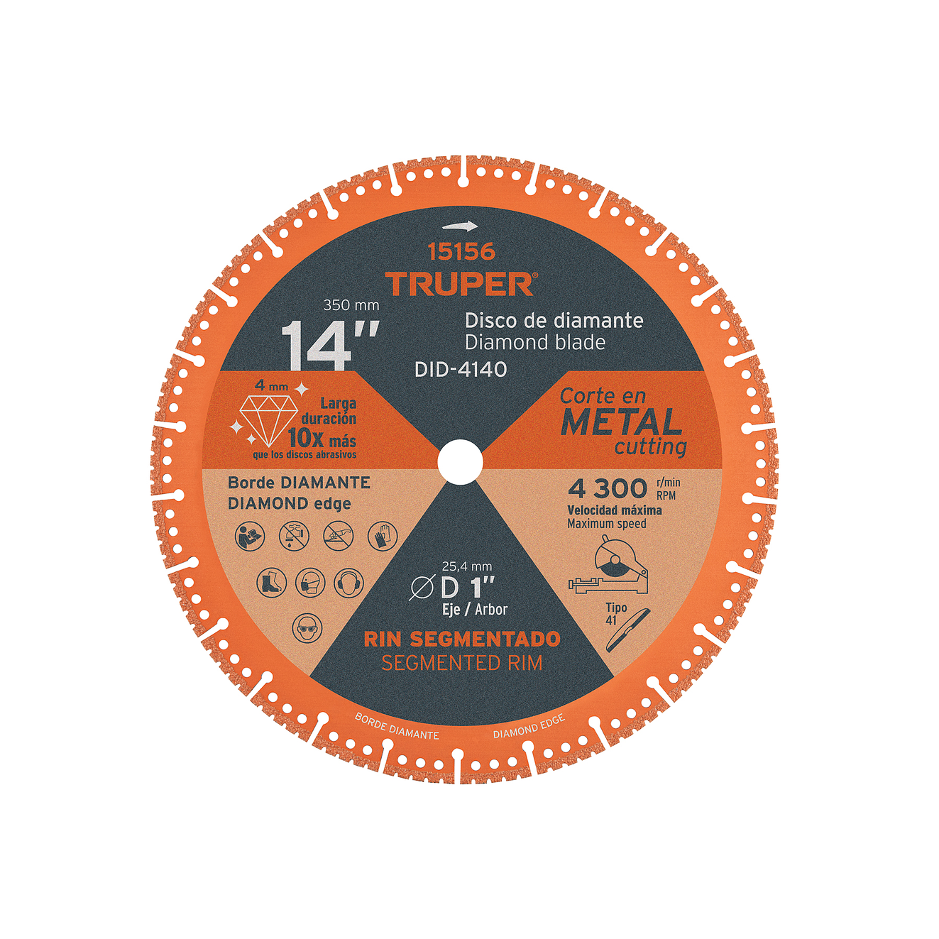 Disco de Diamante Truper 15156, 14