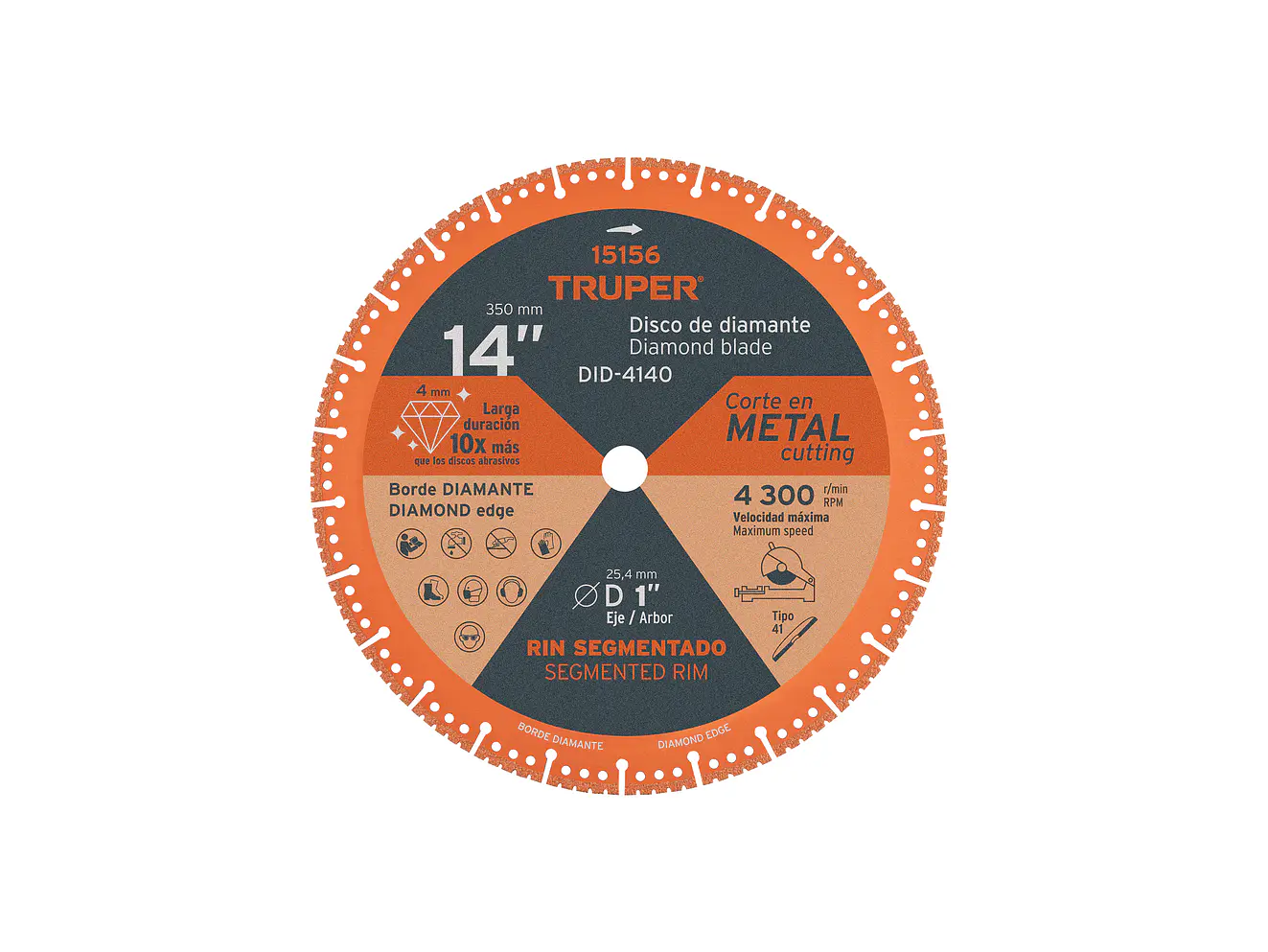 Disco de Diamante Truper 15156, 14