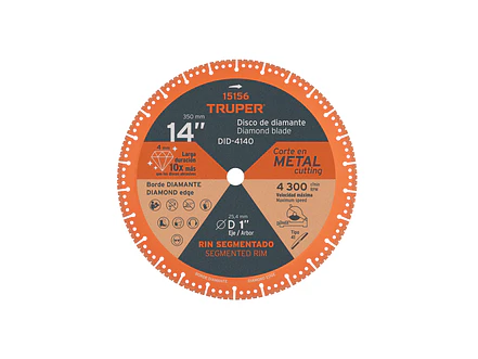 Disco de Diamante Truper 15156, 14