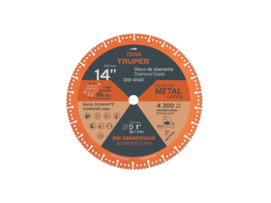 Disco de Diamante Truper 15156, 14