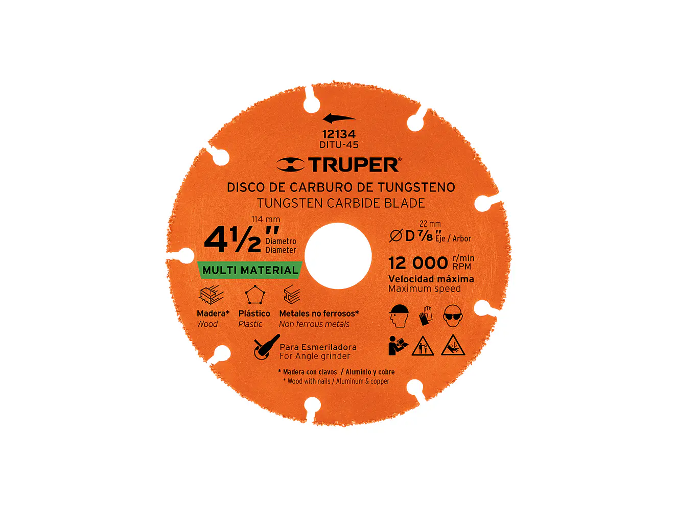Disco Multimaterial Truper 12134, 4-1/2