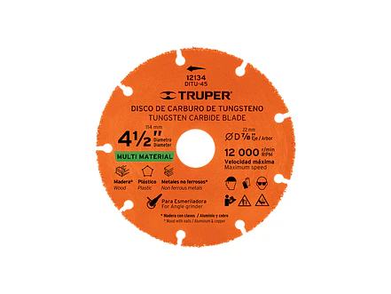 Disco Multimaterial Truper 12134, 4-1/2