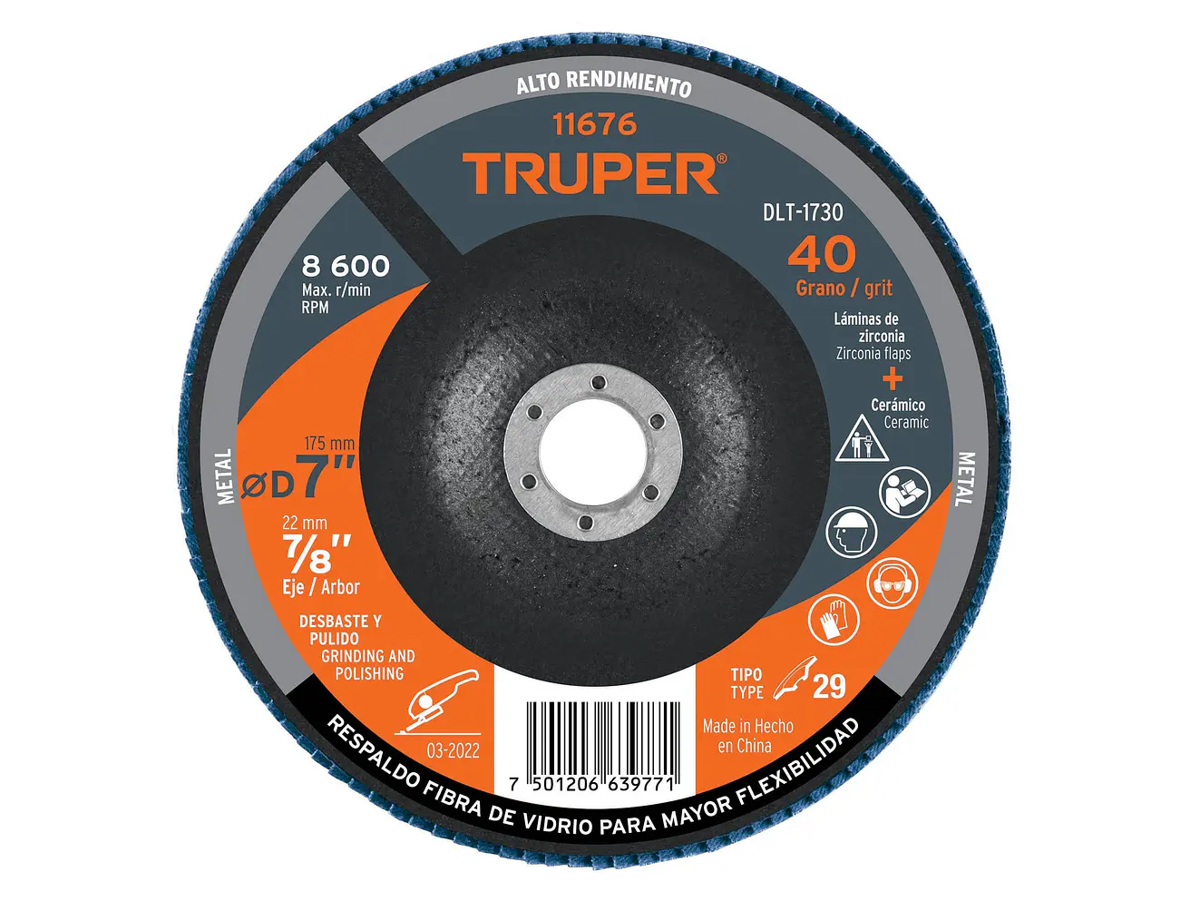 Disco Laminado Zirc Truper 11676, 7