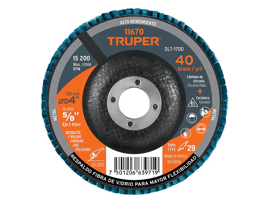 Disco Laminado Zirc Truper 11670, 4