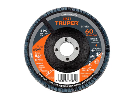 Disco Laminado Zirc Truper 11671, 4