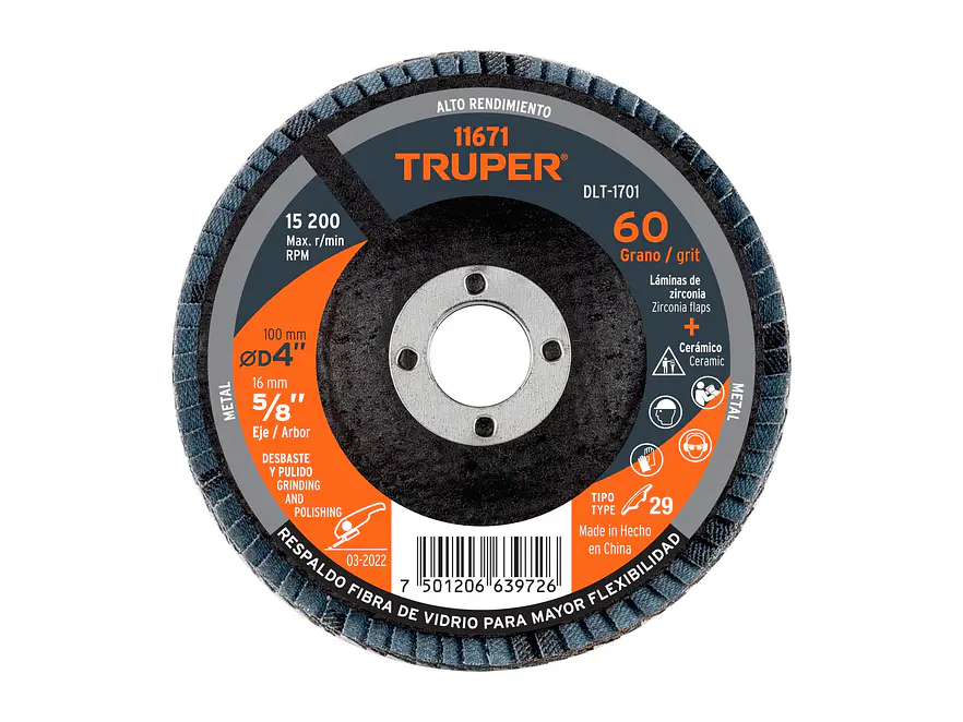 Disco Laminado Zirc Truper 11671, 4