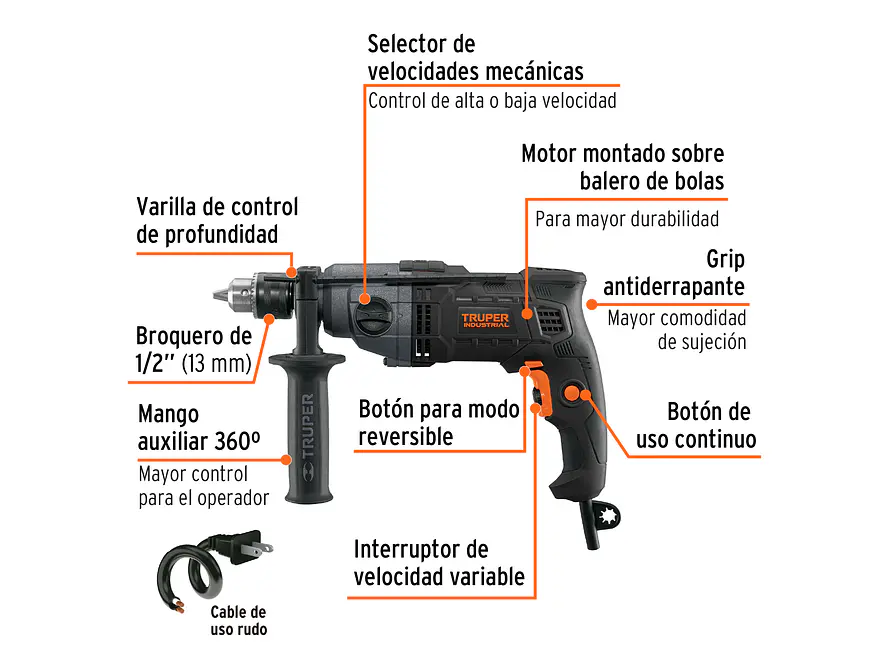 Taladro Industrial Truper 103068, 1/2