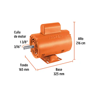 Motor Eléctrico Monofásico Truper 102303, 1/2 HP, Baja Velocidad