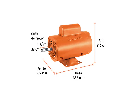 Motor Eléctrico Monofásico Truper 102303, 1/2 HP, Baja Velocidad - Foto 2 | aztools.co