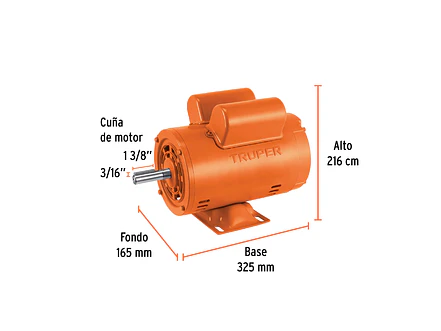 Motor Eléctrico Monofásico Truper 102304, 3/4 HP, Baja Velocidad - Foto 3 | aztools.co