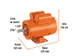 Motor Eléctrico Monofásico Truper 102304, 3/4 HP, Baja Velocidad - Miniatura 3 | aztools.co