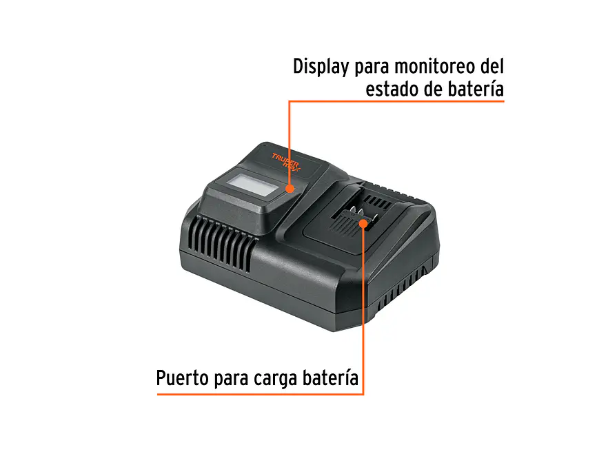 Cargador Rápido de Baterías de Ion Litio Truper 104018, 20 V - Foto 2 | aztools.co