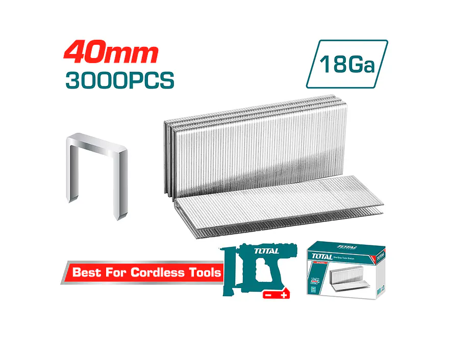 Gancho Grapadora 40 mm TOTAL TAC918403, Compatibilidad: TCSNLI6005, TCSNLI6008 - Envío a todo Colombia | aztools.co