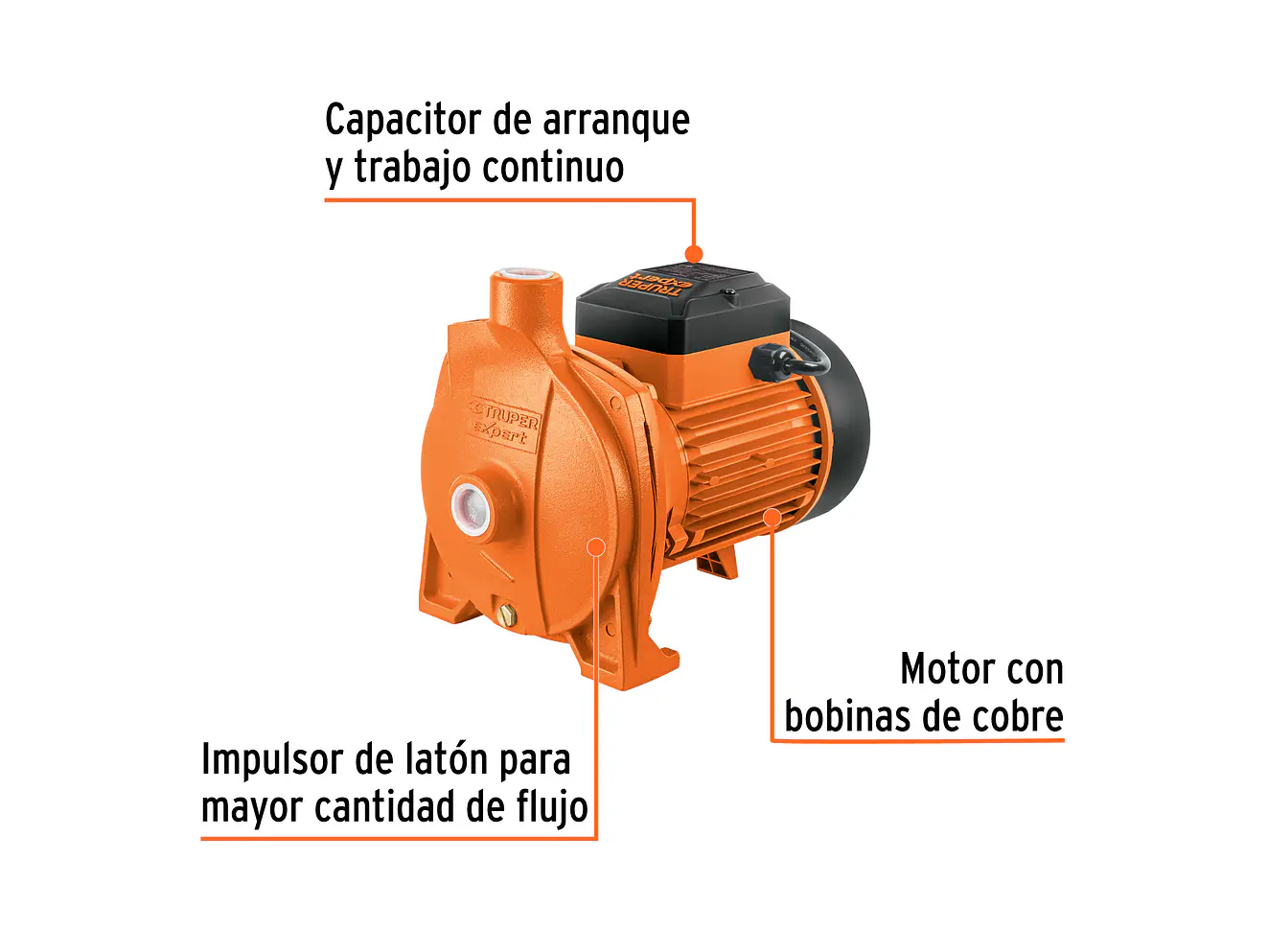 Bomba Centrífuga para Agua Truper 10075, 1-1 - Foto 2 | aztools.co