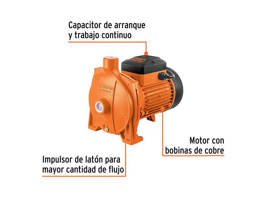 Bomba Centrífuga para Agua Truper 10075, 1-1 - Foto 2 | aztools.co