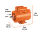 Motor Eléctrico Monofásico Truper 102312, 1 1/2 HP, Alta Velocidad - Miniatura 2 | aztools.co