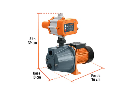 Bomba Presurizadora Jet Truper PRE-1/2 102856 1/2 HP 30m Altura con Control Automático 110V - Foto 3 | aztools.co