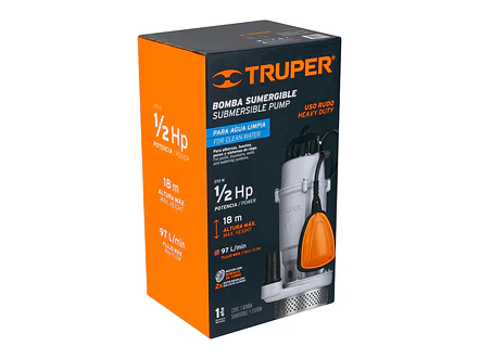 Bomba Sumergible Truper 15001, 1/2HP, Cuerpo de Aluminio - Foto 5 | aztools.co