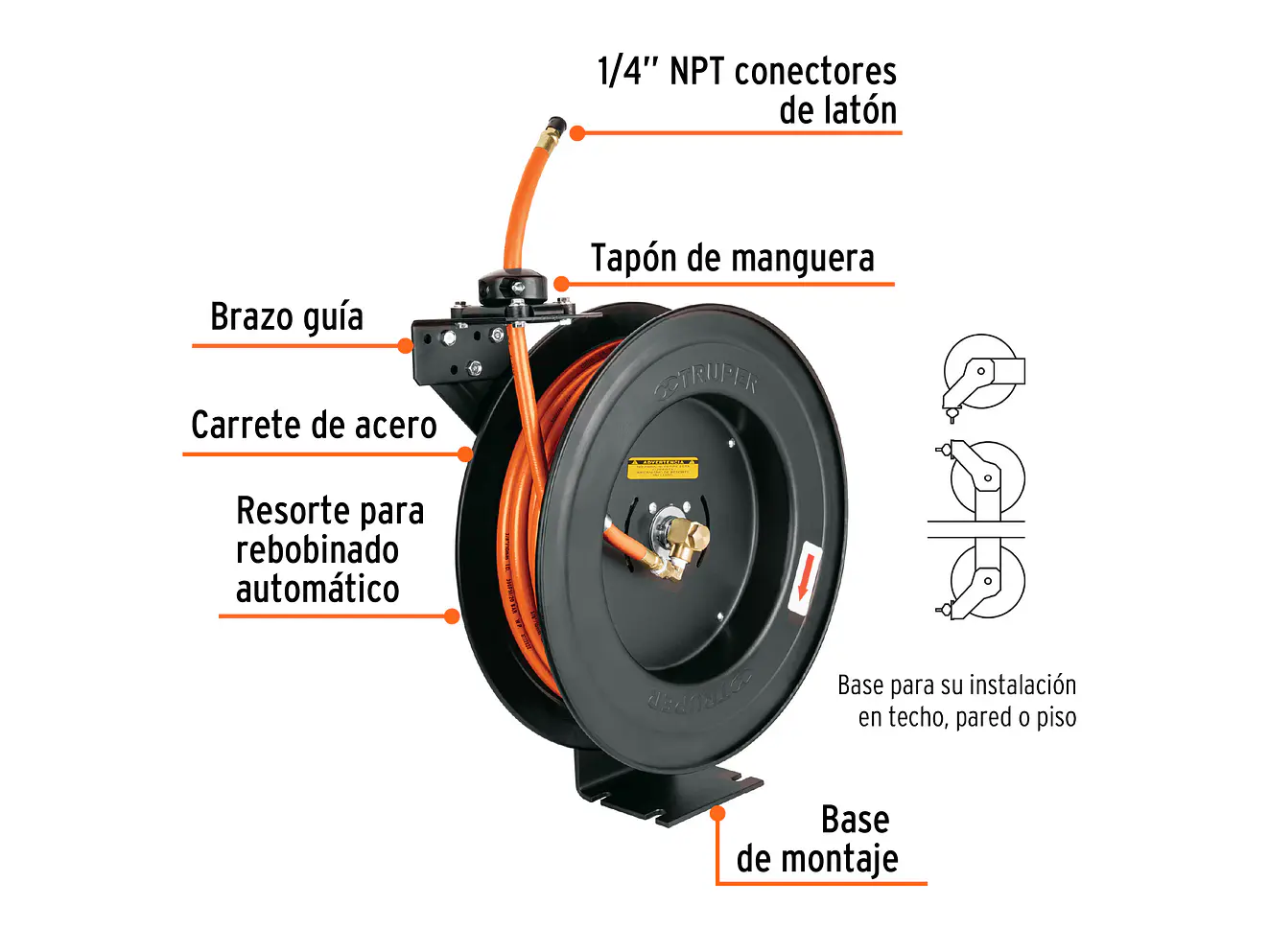 Manguera de Hule Truper 10388, 3/8