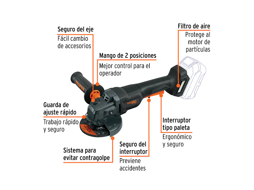 Pulidora Truper 103640, 4-1/2