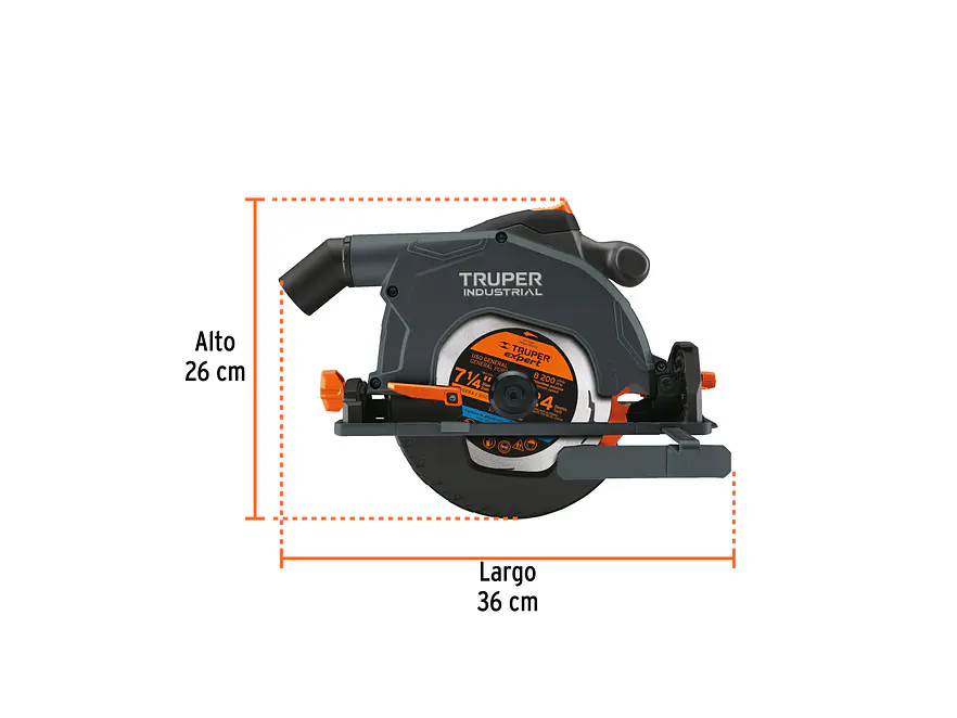 Sierra Circular Industrial Truper 103740, 7-1/4