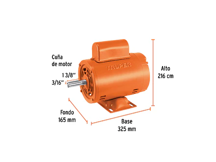 Motor Eléctrico Monofásico Truper 102301, 1/4 HP, Baja Velocidad - Foto 2 | aztools.co