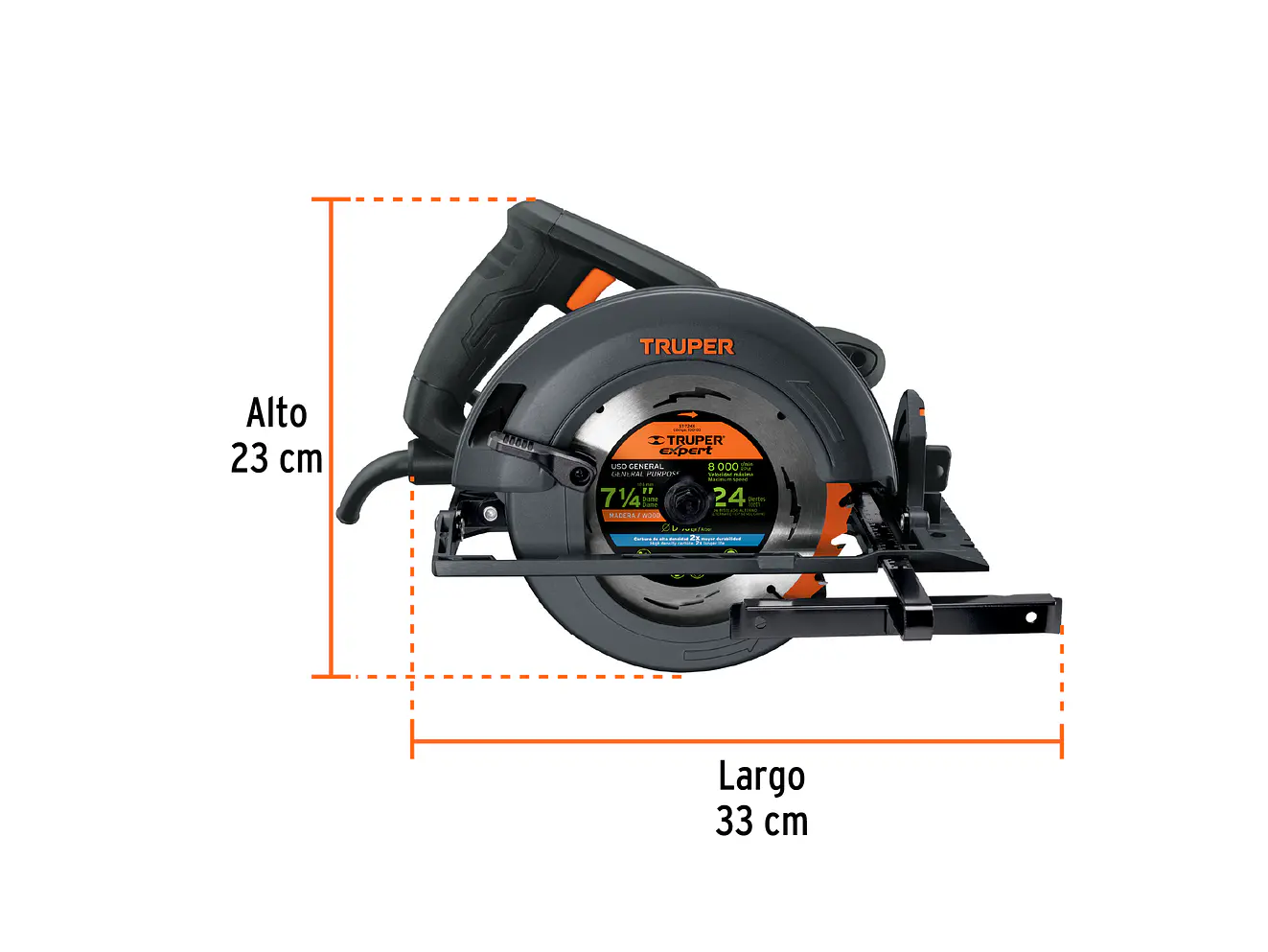 Sierra Circular Industrial Truper 11779 1800W - Foto 3 | aztools.co