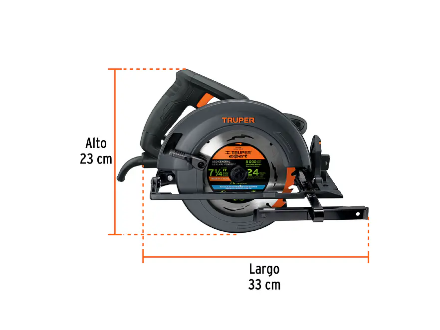 Sierra Circular Industrial Truper 11779 1800W - Foto 3 | aztools.co