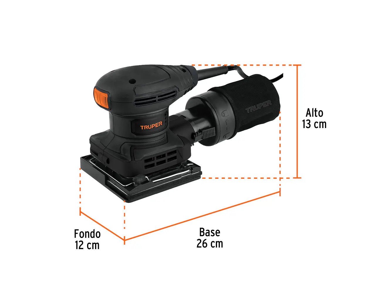Lijadora Orbital Industrial Truper 103325, 1/4 Hoja, 300W - Foto 3 | aztools.co
