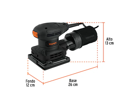Lijadora Orbital Industrial Truper 103325, 1/4 Hoja, 300W - Foto 3 | aztools.co