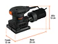 Lijadora Orbital Industrial Truper 103325, 1/4 Hoja, 300W - Miniatura 3 | aztools.co