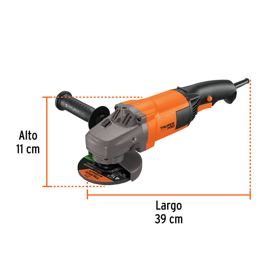 Esmeriladora Angular Truper 16684, 9,000 RPM 3