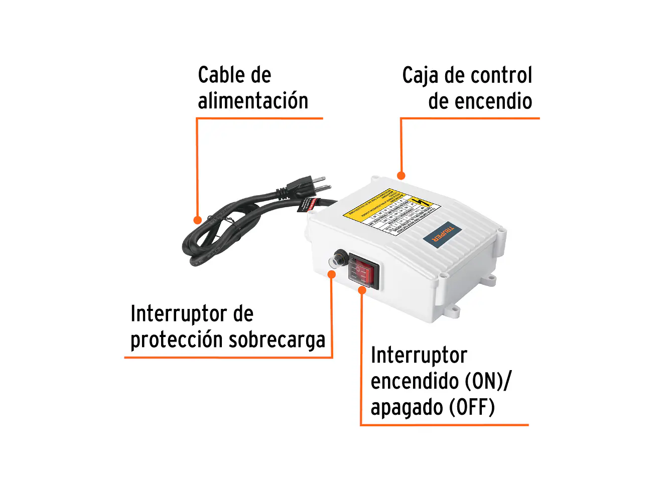 Caja de Control para Bomba Tipo Bala Truper 102708, de 1-1/2 HP - Foto 2 | aztools.co