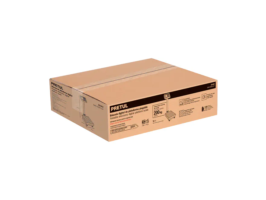 Báscula Electrónica de Plataforma Pretul 28462, Plegable, 200 kg - Foto 4 | aztools.co