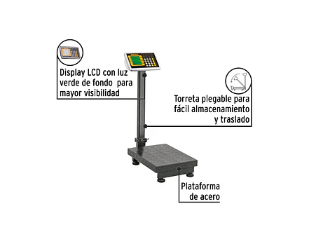 Báscula Electrónica de Plataforma Pretul 28461, Plegable, 100 kg - Foto 2 | aztools.co