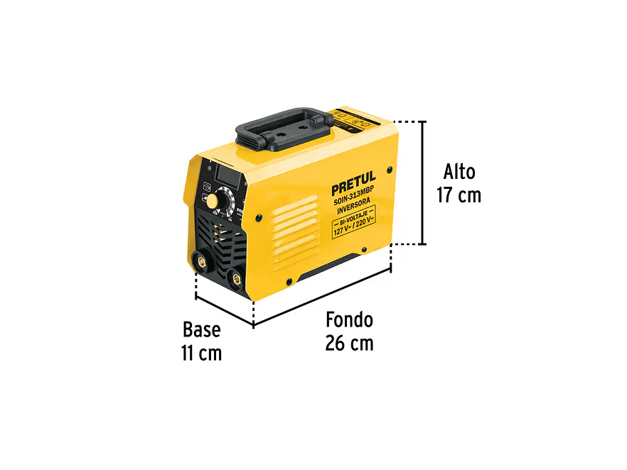 Mini Soldadora Inversora Pretul 29019, Serie 300, Bi-Voltaje, 130A - Foto 3 | aztools.co