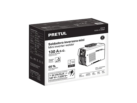 Mini Soldadora Inversora Pretul 29019, Serie 300, Bi-Voltaje, 130A - Foto 7 | aztools.co