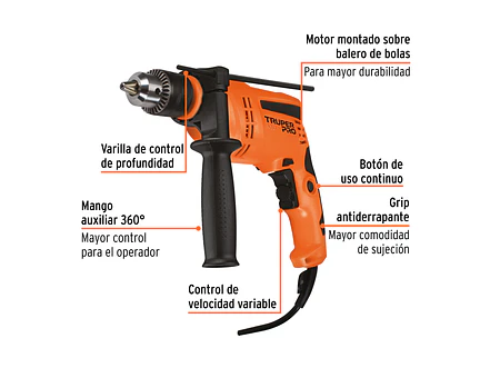Taladro Percutor Truper 101273, 1/2