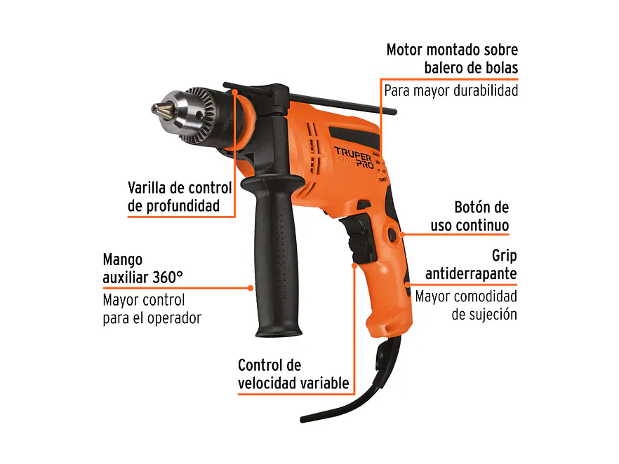 Taladro Percutor Truper 101273, 1/2