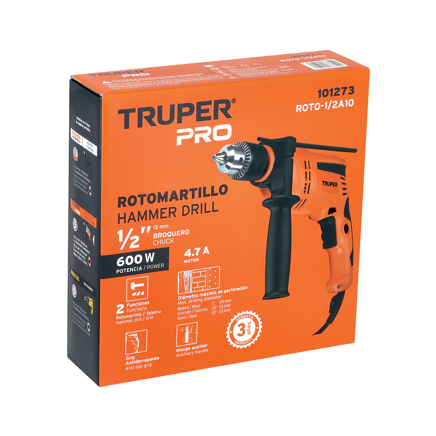 Taladro Percutor Truper 101273, 1/2